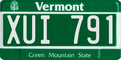 VT license plate XUI791