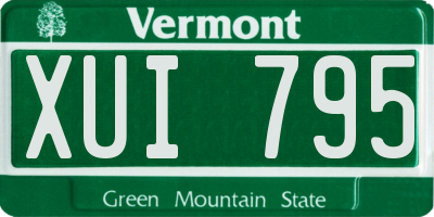 VT license plate XUI795