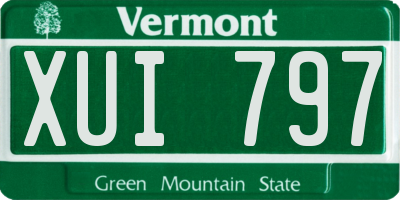 VT license plate XUI797