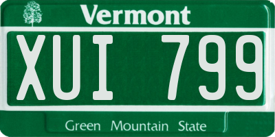VT license plate XUI799
