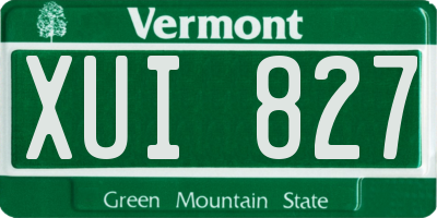 VT license plate XUI827