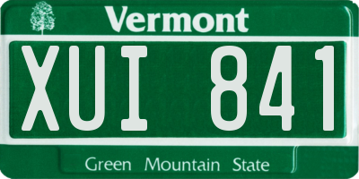VT license plate XUI841
