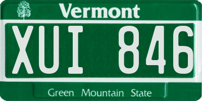 VT license plate XUI846