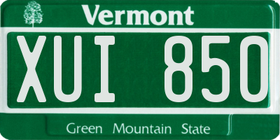 VT license plate XUI850