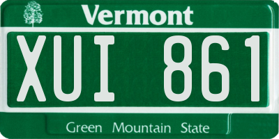 VT license plate XUI861