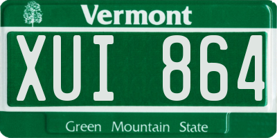 VT license plate XUI864