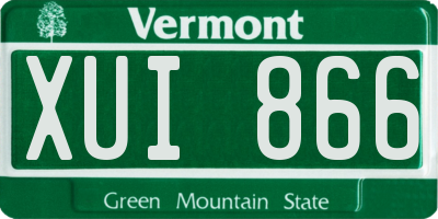 VT license plate XUI866