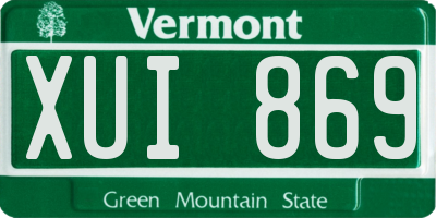 VT license plate XUI869