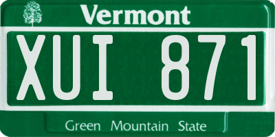 VT license plate XUI871