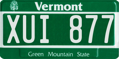 VT license plate XUI877