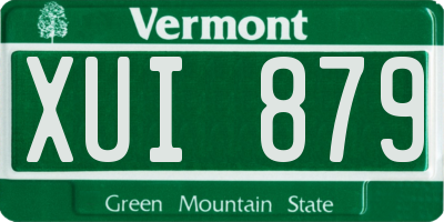 VT license plate XUI879