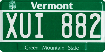 VT license plate XUI882