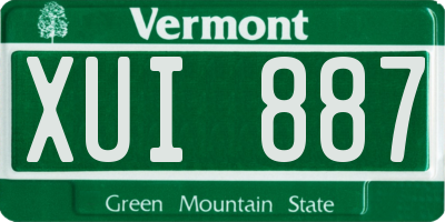 VT license plate XUI887