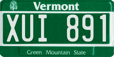 VT license plate XUI891