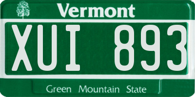 VT license plate XUI893