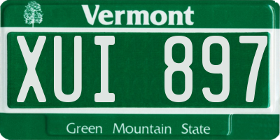 VT license plate XUI897