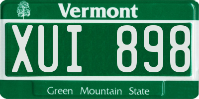 VT license plate XUI898
