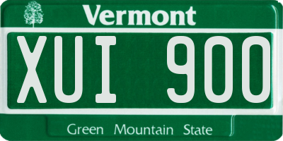 VT license plate XUI900