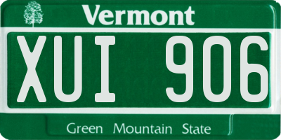 VT license plate XUI906