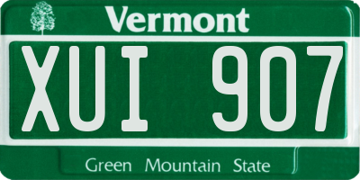 VT license plate XUI907