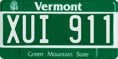 VT license plate XUI911