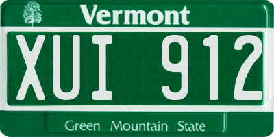 VT license plate XUI912