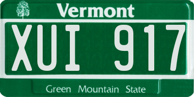 VT license plate XUI917