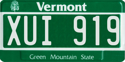 VT license plate XUI919
