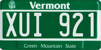 VT license plate XUI921