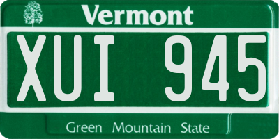 VT license plate XUI945