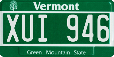 VT license plate XUI946