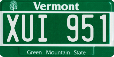 VT license plate XUI951