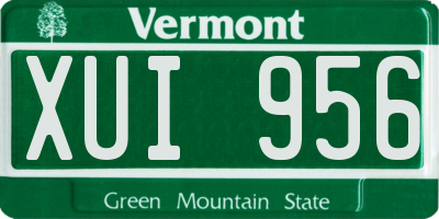 VT license plate XUI956