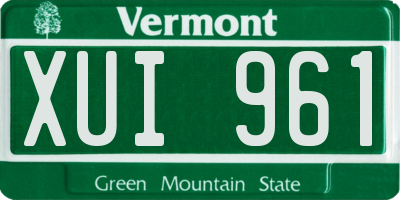 VT license plate XUI961