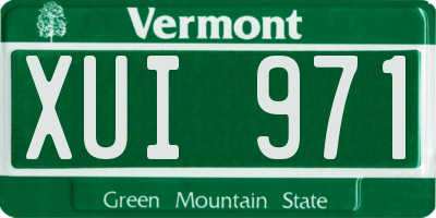 VT license plate XUI971