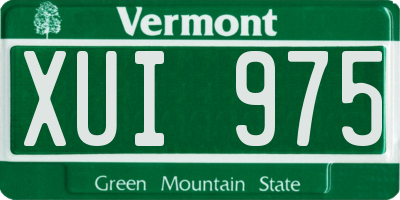 VT license plate XUI975
