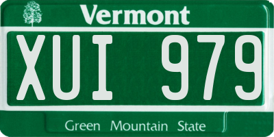 VT license plate XUI979
