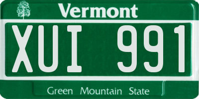 VT license plate XUI991