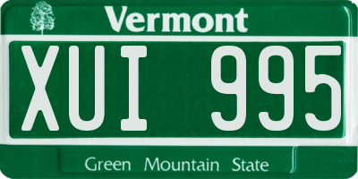 VT license plate XUI995