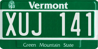 VT license plate XUJ141