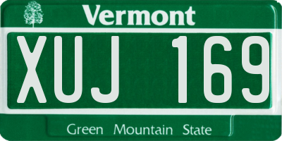 VT license plate XUJ169