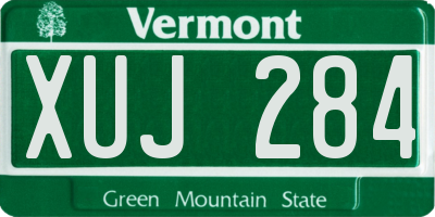 VT license plate XUJ284