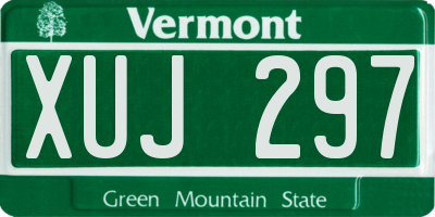 VT license plate XUJ297
