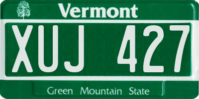 VT license plate XUJ427