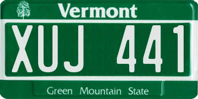 VT license plate XUJ441