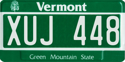 VT license plate XUJ448