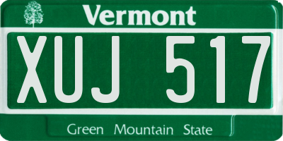VT license plate XUJ517