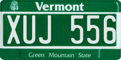 VT license plate XUJ556