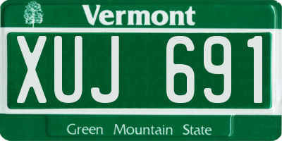 VT license plate XUJ691