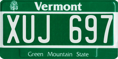 VT license plate XUJ697